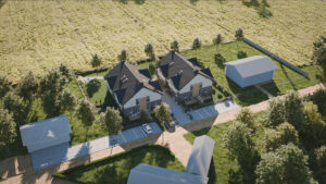 Segmenty w Krośnicach na Osiedlu Działkowa Wizualizacja