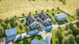 Segmenty w Krośnicach na Osiedlu Działkowa Wizualizacja